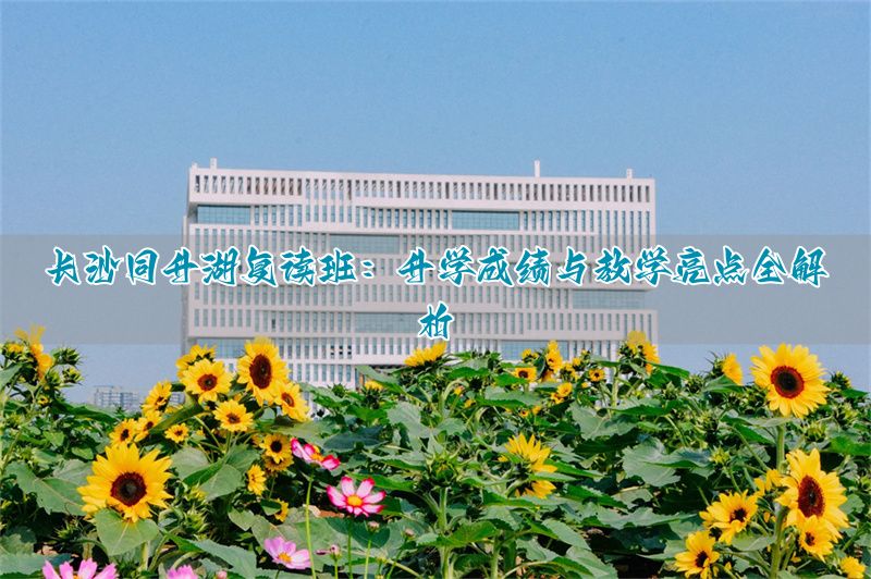 长沙同升湖复读班:升学成绩与教学亮点全解析