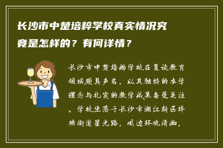 长沙市中楚培粹学校真实情况究竟是怎样的？有何详情？